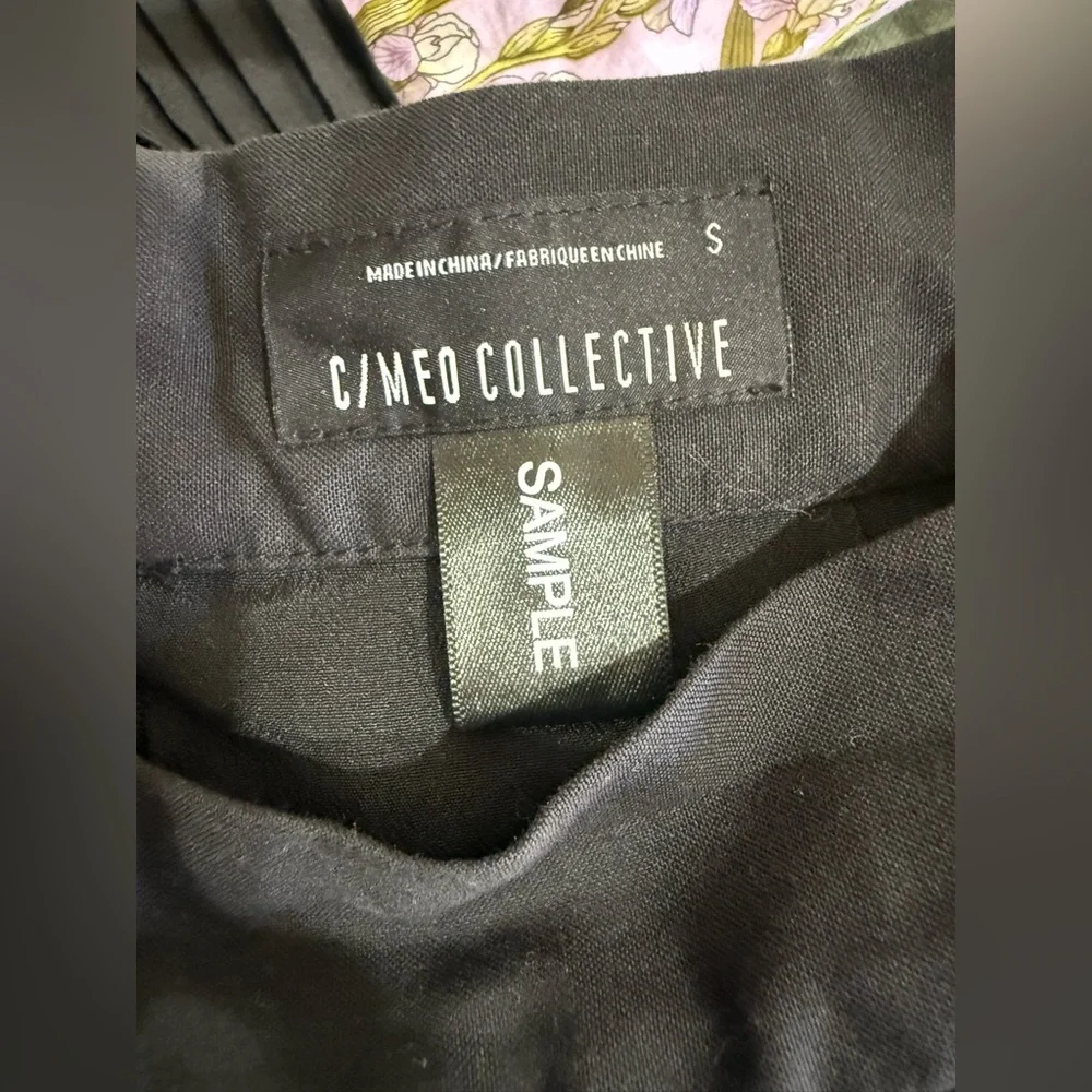 C/MEO Collective Black Tiered Pleated A-Line Skirt